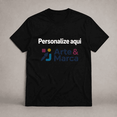 Camisa 100% Algodão lisa e gola redonda